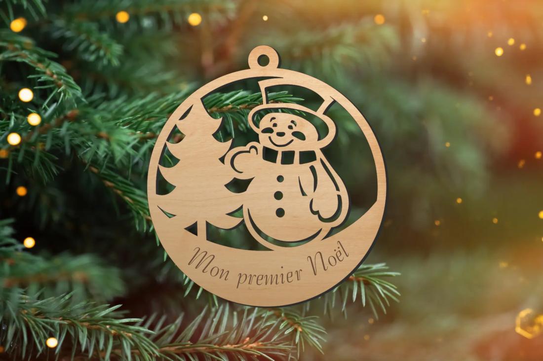 Boule de Noël - bonhomme de neige