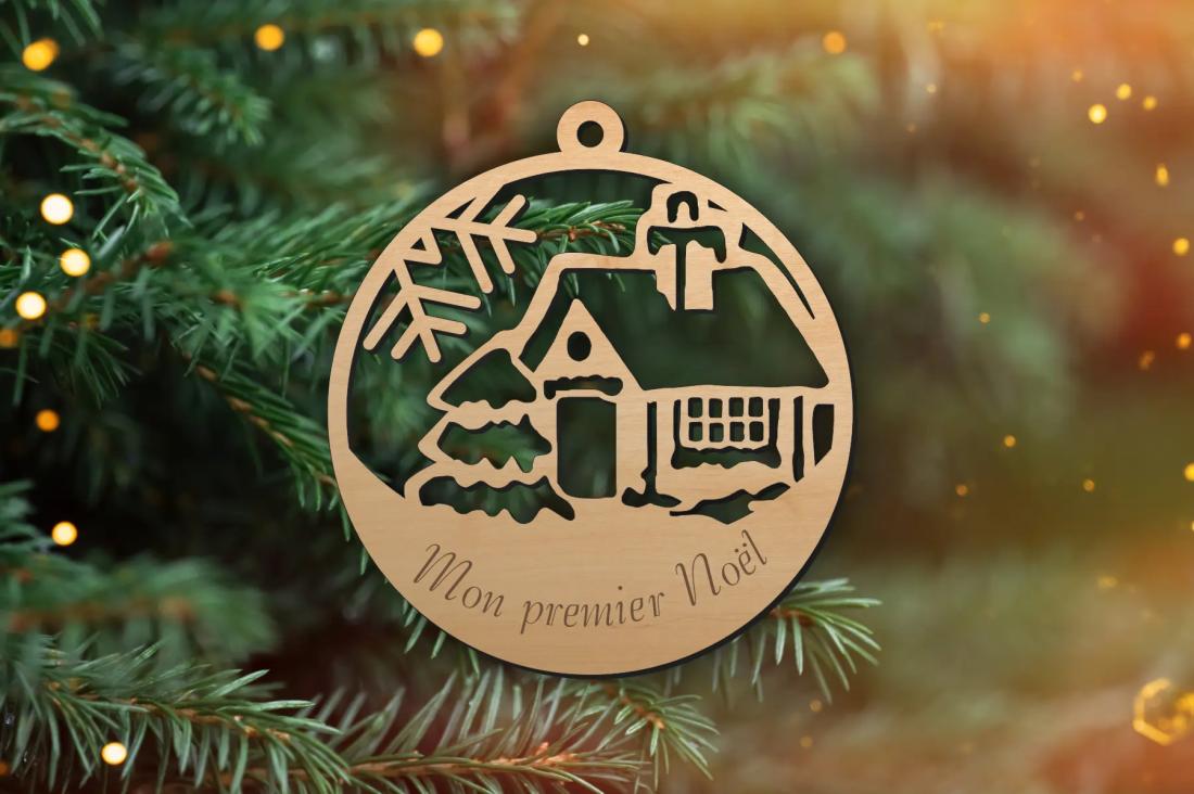 Boule de Noël - flocon maison