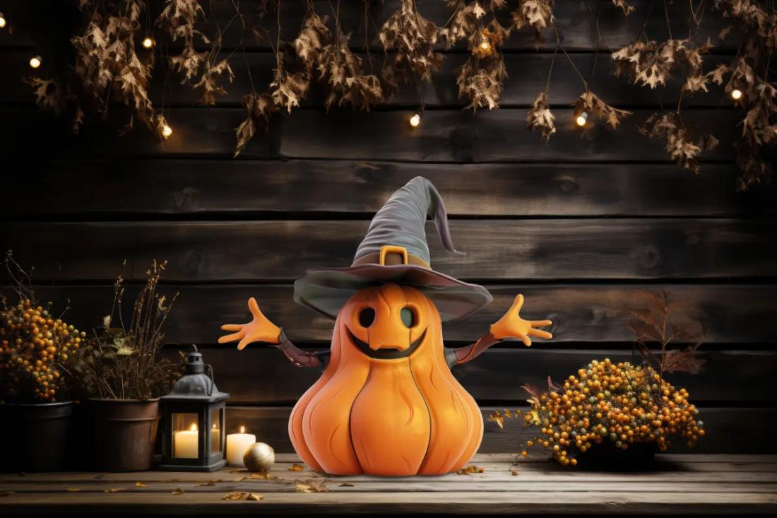 Déco citrouille Halloween - Butternut hat