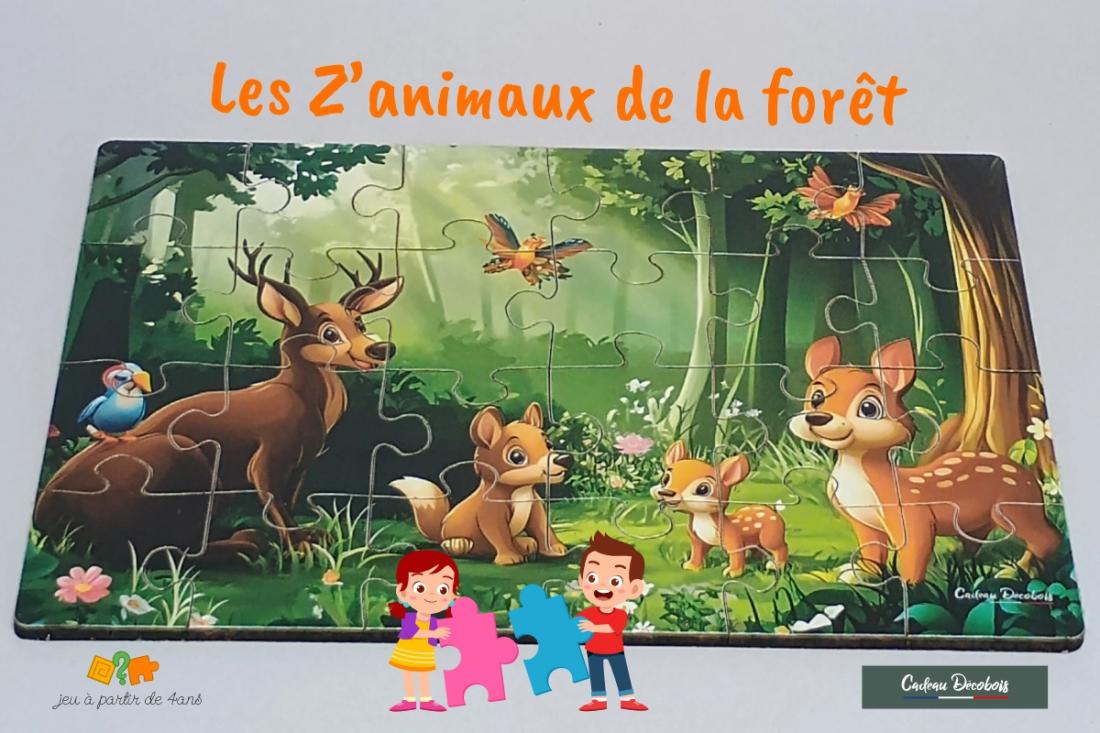 3 puzzles 24 pièces - Les Z'Animaux de la ferme, Les Z'Animaux de la forêt,Les Z'Animaux de la savane