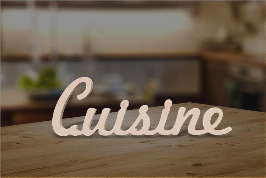 Décoration lettrage cuisine
