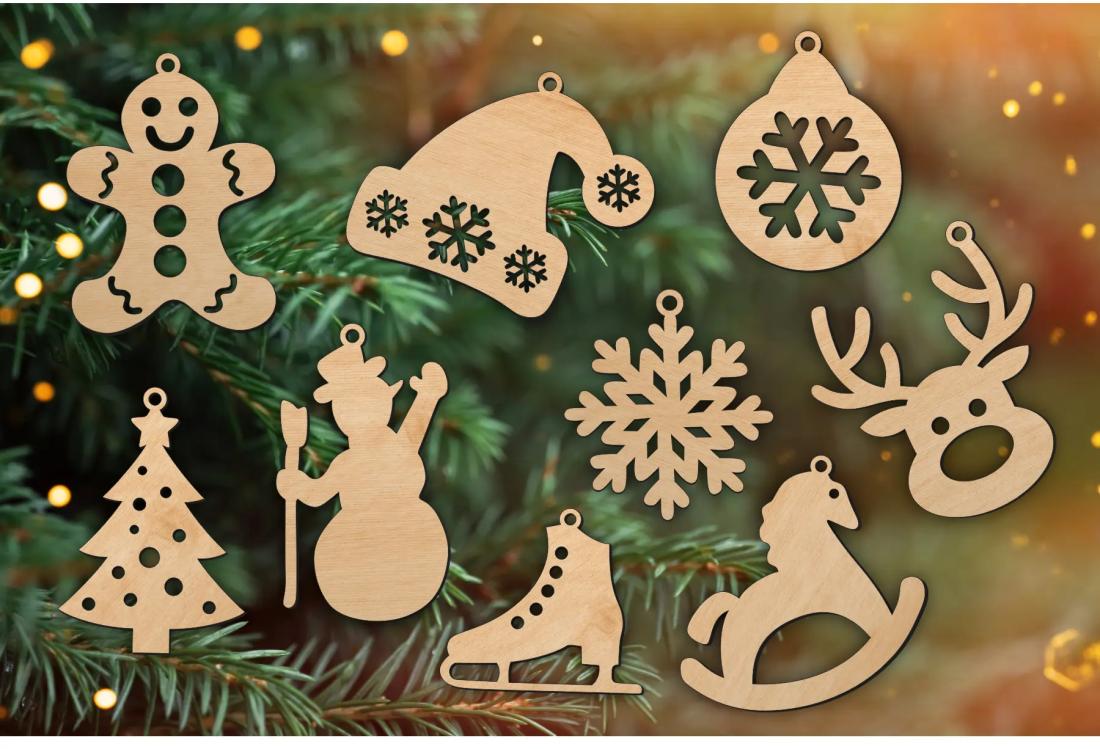 Lot décorations sapin de Noël