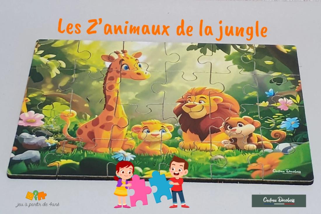 3 puzzles 24 pièces - La famille Ours, La Z'Animaux de la jungle, Bamby