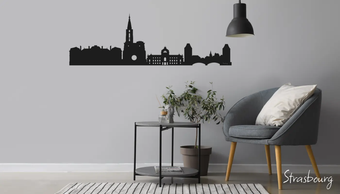 skyline Strasbourg en Fibracolor